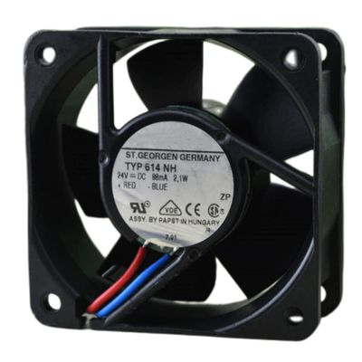 24V 614NH 88mA 2.1W 6025 Cooling Fan 2-Wire