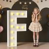 Mixifox Marquee Letters 4 Feet Tall, 4FT Large Light up Letters F, Big Sign F with Warm White Light for Birthday Wedding Proposal Engagement Graduation Party Backdrop Decorations view 1