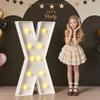Mixifox Marquee Letters 4 Feet Tall, 4FT Large Light up Letters X, Big Sign X with Warm White Light for 15th XV Birthday Wedding Proposal Engagement Graduation Party Backdrop Decorations view 1