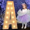 Mixifox Marquee Letters 4 Feet Tall, 4FT Large Light up Letters A, Big Sign A with Warm White Light for Birthday Wedding Proposal Engagement Graduation Party Backdrop Decorations view 1