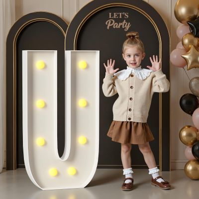 Mixifox Marquee Letters 3 Feet Tall, Large Light up Letters U for Decor