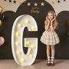 Mixifox Marquee Letters 4 Feet Tall, 4FT Large Light up Letters G, Big Sign G with Warm White Light for Birthday Wedding Proposal Engagement Graduation Party Backdrop Decorations view 1