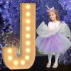Mixifox Marquee Letters 4 Feet Tall, 4FT Large Light up Letters J, Big Sign J with Warm White Light for Birthday Wedding Proposal Engagement Graduation Party Backdrop Decorations view 1