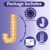 Mixifox Marquee Letters 4 Feet Tall, 4FT Large Light up Letters J, Big Sign J with Warm White Light for Birthday Wedding Proposal Engagement Graduation Party Backdrop Decorations view 3
