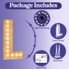 Mixifox Marquee Letters 4 Feet Tall, 4FT Large Light up Letters L, Big Sign L with Warm White Light for Birthday Wedding Proposal Engagement Graduation Party Backdrop Decorations view 3