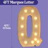 Mixifox Marquee Letters 4 Feet Tall, 4FT Large Light up Letters Q, Big Sign Q with Warm White Light for Birthday Wedding Proposal Engagement Graduation Party Backdrop Decorations view 4