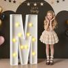 Mixifox Marquee Letters 4 Feet Tall, 4FT Large Light up Letters M, Big Sign M with Warm White Light for Birthday MOM Wedding Proposal Engagement Graduation Party Backdrop Decorations view 1