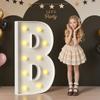 Mixifox Marquee Letters 4 Feet Tall, 4FT Large Light up Letters B, Big Sign B with Warm White Light for Birthday Wedding Proposal Engagement Graduation Party Backdrop Decorations view 1