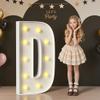 Mixifox Marquee Letters 4 Feet Tall, 4FT Large Light up Letters D, Big Sign D with Warm White Light for Birthday Wedding Proposal Engagement Graduation Party Backdrop Decorations view 1