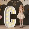 Mixifox Marquee Letters 4 Feet Tall, 4FT Large Light up Letters C, Big Sign C with Warm White Light for Birthday HOCO Wedding Proposal Engagement Graduation Party Backdrop Decorations view 1