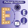 Mixifox Marquee Letters 4 Feet Tall, 4FT Large Light up Letters E, Big Sign E with Warm White Light for First Birthday Wedding Proposal Engagement Graduation Party Backdrop Decorations view 3