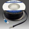 100 Meters Uniboot LC to LC Outdoor Armored Fiber Patch Cable with Pulling Eye, Low Friction Single Mode Duplex Fiber Optic Cable Jumper Optical Patch Cord, 9/125um, (OS1/OS2 Compatible), LSZH Black view 1