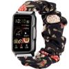 Compatible with Mindrose Smart Watch Bands, Lamshaw Fabric Elastic Scrunchie Elastic Watch Band Women Cute Replacement Straps Compatible with Mindrose H80 1.47 inch Smart Watch Fitness Tracker (Black view 1