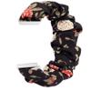 Compatible with Mindrose Smart Watch Bands, Lamshaw Fabric Elastic Scrunchie Elastic Watch Band Women Cute Replacement Straps Compatible with Mindrose H80 1.47 inch Smart Watch Fitness Tracker (Black view 3