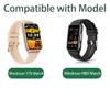 Compatible with Mindrose Smart Watch Bands, Lamshaw 18mm Fabric Elastic Scrunchie Elastic Watch Band Women Cute Replacement Straps Compatible with Mindrose H80 1.47 inch Watch, Wontrum Y70 Watch (Black) view 2
