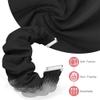 Compatible with Mindrose Smart Watch Bands, Lamshaw 18mm Fabric Elastic Scrunchie Elastic Watch Band Women Cute Replacement Straps Compatible with Mindrose H80 1.47 inch Watch, Wontrum Y70 Watch (Black) view 3