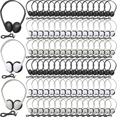 Kanayu 150 Pcs Class Set Headphones for Kids Bulk Student Classroom School Wire Headsets Adjustable School Earphones on Ear with 3.5mm Jack for Youth Adults for Online Learning Adults