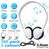 Kanayu 150 Pcs Class Set Headphones for Kids Bulk Student Classroom School Wire Headsets Adjustable School Earphones on Ear with 3.5mm Jack for Youth Adults for Online Learning Adults view 2
