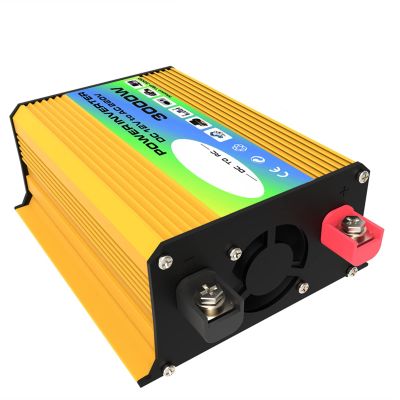 NALMAXO Portable Power Inverter 3000 Watts Car Plug Adapter Outlet Converter 12V DC to 110V 220V AC with LED Display Fast Charging Dual USB Ports (Color : 3000w, Size : 12v-220v)