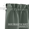 NICETOWN Dark Mallard French Door Curtain for Window Privacy with Tie Back view 3