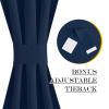 NICETOWN Navy Privacy French Door Curtain for Window Privacy with Tie Back view 4