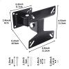 Ogetok TV Monitor Wall Mount Bracket with Swivel Articulating for Most 14-24 Inch LED LCD Flat Screens TVs, Max VESA 75x75mm to 100x100mm up to 35 lbs/15kg, Black Wall Mount TV Bracket view 2