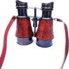6" Antique Brass Binoculars for Adults & Kids with Leather Neck Strap; Handheld Marine Binoculars for Bird Watching, Hunting, Viewing Wildlife & Outdoor Sport's Games view 2