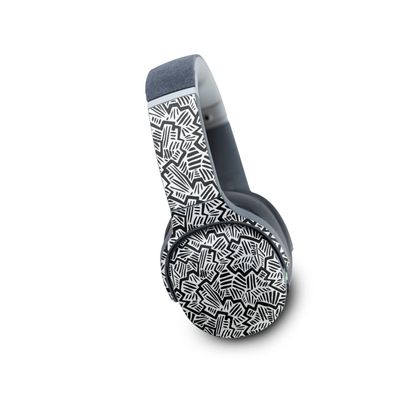 MightySkins Skin Compatible with Skullcandy Crusher Evo Wireless - Abstract Black | Protective, Durable, and Unique Vinyl Decal wrap Cover | Easy to Apply | Made in The USA