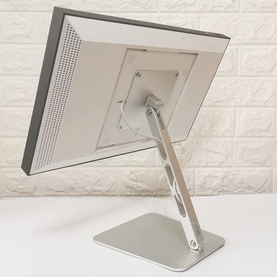 Aluminum Swivel & Tilt Stand for Ech_ooo Show 15 & 21, 360 Rotation, 45 Adjustable Angle, Non-Slip Base, Horizontal/Vertical Screen Switch (Silver)
