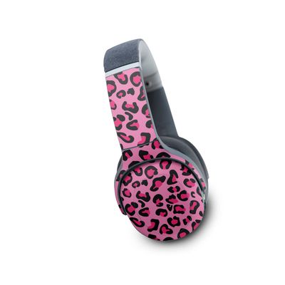 MightySkins Skin Compatible with Skullcandy Crusher Evo Wireless - Pink Leopard | Protective, Durable, and Unique Vinyl Decal wrap Cover | Easy to Apply | Made in The USA