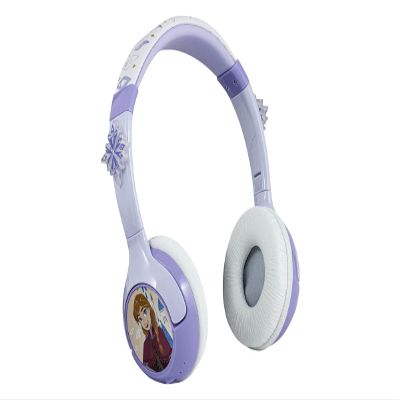 eKids Frozen Kids Bluetooth Headphones with Microphone, Includes Aux Cord, Volume Reduced Foldable Headphones for School, Home, or Travel, FR-B54