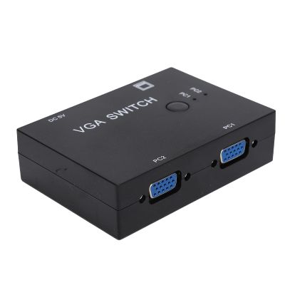 VGA Switcher - 2 Input +1 Output MultiComputer Host Converter 2 Hosts in 1 Display Screen Supports for VGA, XVGA, SVGA, UXGA, Etc