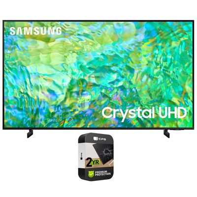 Samsung UN43CU8000FXZA 43 inch Crystal UHD 4K Smart TV 2023 Bundle with 2 YR CPS Enhanced Protection Pack