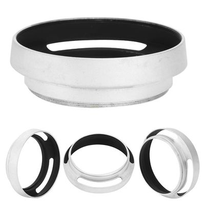 52mm Lens Hood for Camera, 2 Pcs Aluminum Alloy Silver Metal Lens Hood Replacement