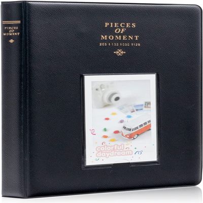 Epic Gadget 64 Pocket Mini Photo Album for Fujifilm Instax Mini 12, 11, 9, 8, 90, 25 & Polaroid Z2300, PIC-300P Instant Cameras (Black)