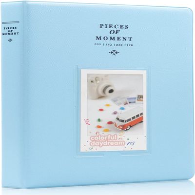 Epic Gadget 64 Pockets Mini Photo Album for Fujifilm Instax Mini 12 Mini 11 Mini 9 Mini 8 Mini 90 Mini 25, Polaroid Z2300, Polaroid PIC-300P Film Instant Camera (Light Blue)