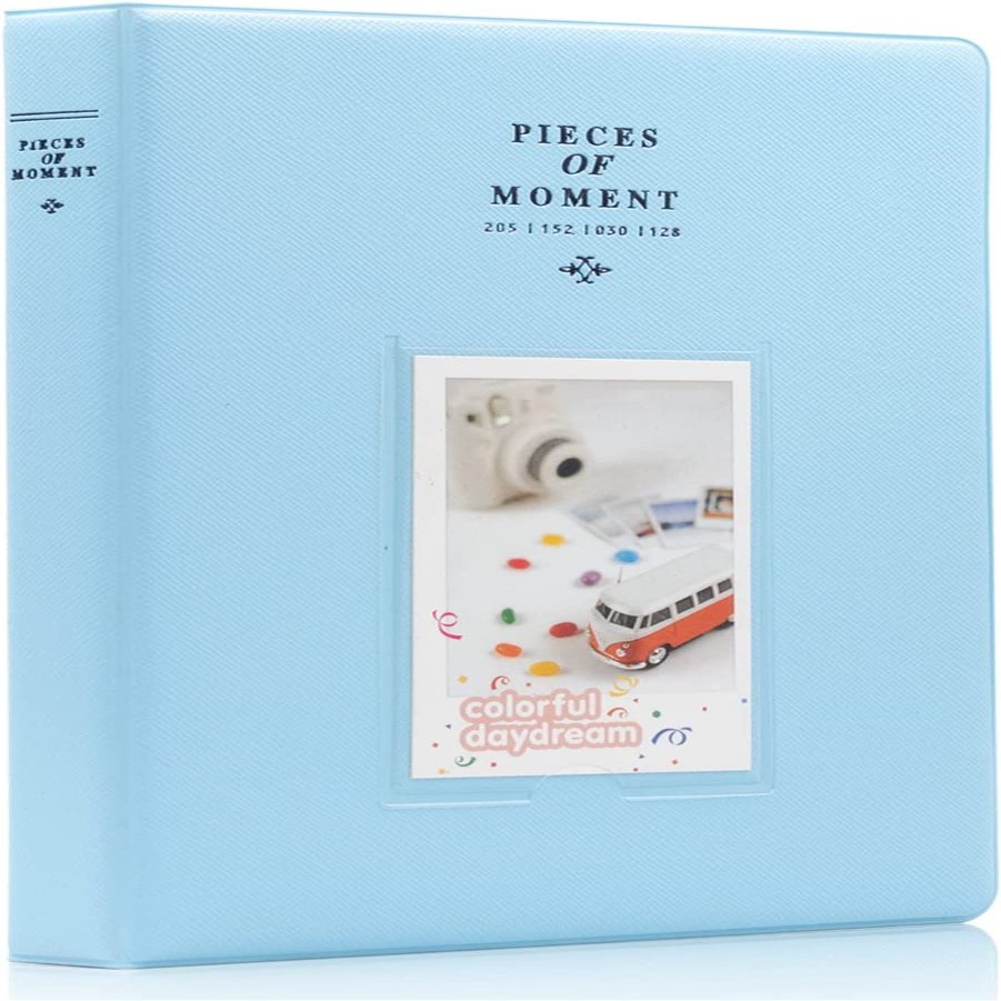 Epic Gadget 64 Pockets Mini Photo Album for Fujifilm Instax Mini 12 Mini 11 Mini 9 Mini 8 Mini 90 Mini 25, Polaroid Z2300, Polaroid PIC-300P Film Instant Camera (Light Blue)