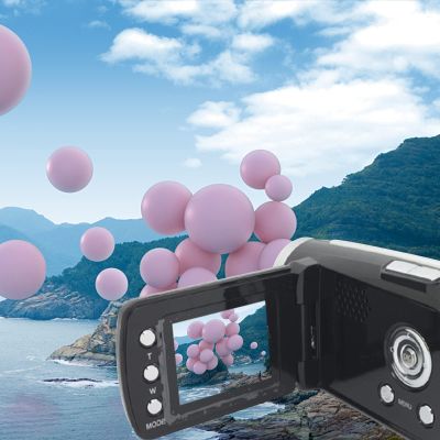 Vlogging Camera with 1.8 Inch Screen, 4X Digital Zoom Digital Camera for Photography, Mini Camera with 12million Pixe-l HD, Face Detection, Continuous Shooting, Cool Stuff Travel Essensials Black