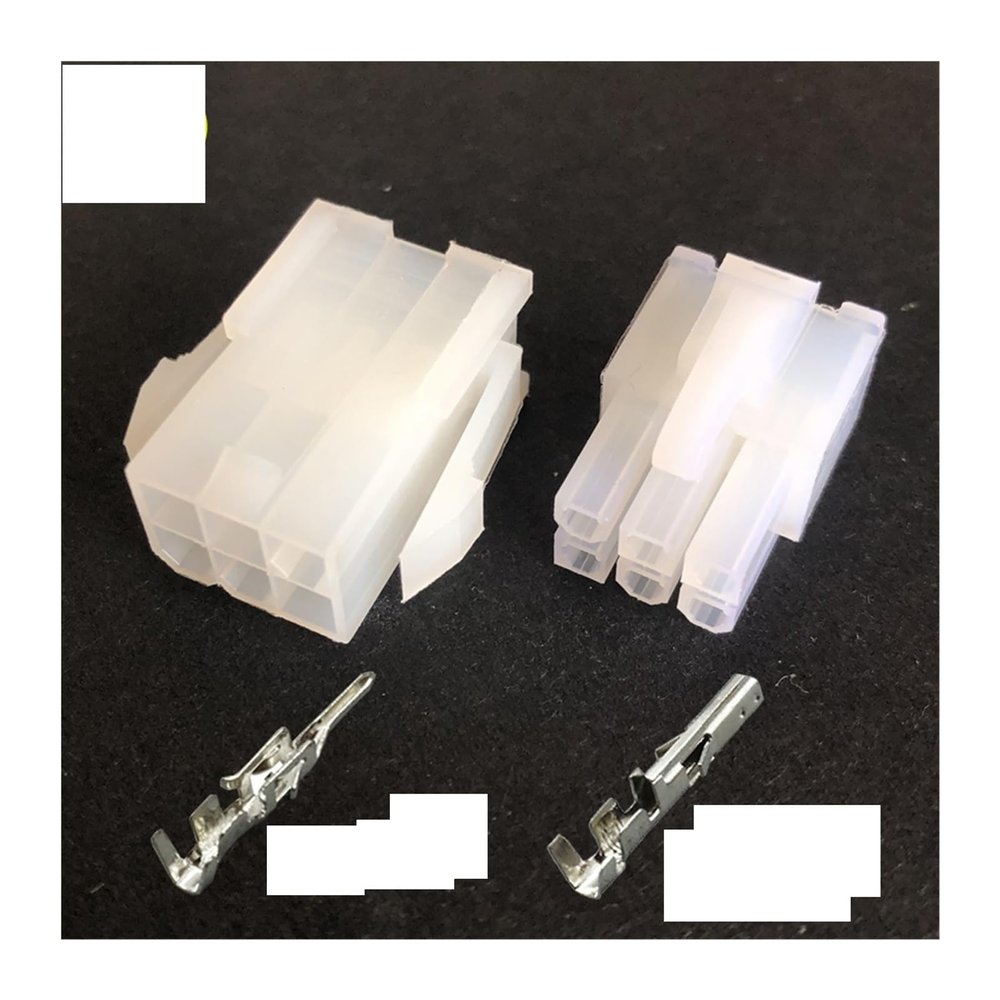 Demasiado 5557/5559 automobile harness connector 4.2mm6/8/10/12-24 pin computer power cable male and female terminal double row Plug Kit (Color : 6p, Size : 5sets)