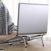 YICOSUN New Concept Laptop Stand - Adjustable Ergonomic Aluminum Riser for MacBook Pro/Air up to 15.6 - Foldable & Portable Computer Stand for Desk, Students, Office, Travel, Gaming - Silver view 2