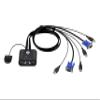 ATEN CS22U 2-Port USB VGA Cable KVM Switch with Remote Port Selector view 1