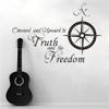 ANFRJJI Truth and Freedom Wall Decal  Inspirational PVC Removable Sticker with Quote  Ideal for Bedroom, Study Room, or Office Decor  Bold Motivational Design  17"x25"(Black-JZY262-North) view 1