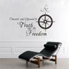 ANFRJJI Truth and Freedom Wall Decal  Inspirational PVC Removable Sticker with Quote  Ideal for Bedroom, Study Room, or Office Decor  Bold Motivational Design  17"x25"(Black-JZY262-North) view 4