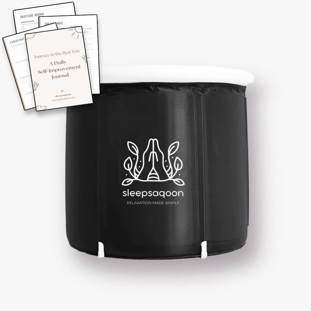 sleepsaqoon Portable Ice Bath For At Home Recovery & Relaxation/Portable Bath/Ice Baths For Recovery/Cold Water Therapy Tub/Ice Bath Outdoor/Ice bath Tub For Athletes/Folding Bathtub Adult/Plunge Pool