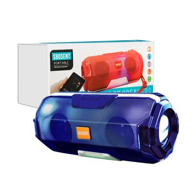 Portable Bluetooth Speakers with Light, Wireless Speaker, V5.1USB Card, Micro SD Card & FM Radio, for Outdoor, Indoor, Travel, Beach, Camping. (Blue)