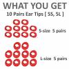 A-Focus 10 Pairs S/L Galaxy Buds Live Ear Tips Adapter Set Replacement Wing Earbuds Cushion Ear Gel Cover Skin Accessories Compatible with Samsung Galaxy Buds Live SM-R180, Mystic Red view 3