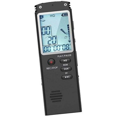 RMENST Digital Voice Recorder 16GB Audio Recording Device MP3 for Lectures and Meetings with External Microphone, USB Rechargeable
