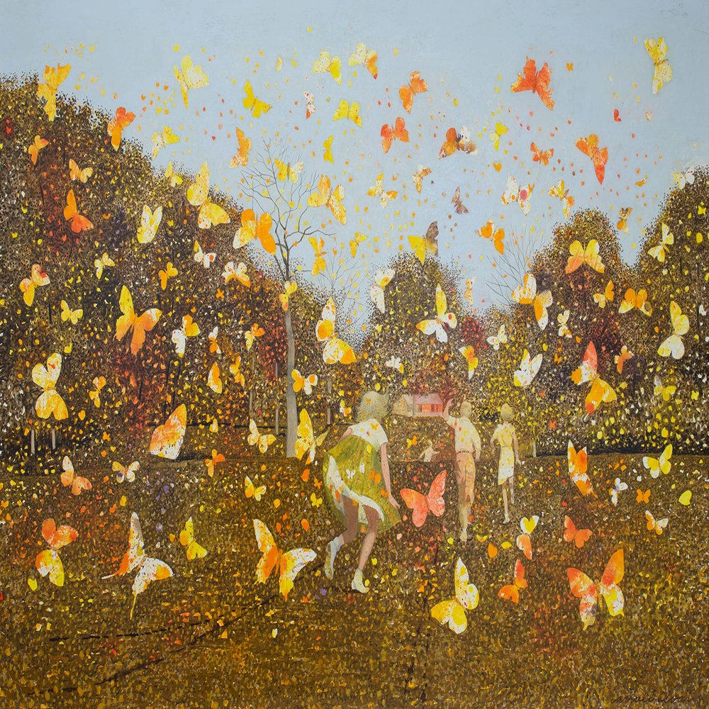 CARROLL CLOAR : Children Pursued by Hostile Butterflies : Archival Art Print