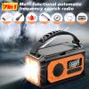 44400mWh/12000mAh Emergency Radio, Hand Crank Portable Solar Radio AM/FM/NOAA Weather Radio with 2 Solar Panels,3 Charging Methods,SOS Alarm,Flashlight,Phone Charger,Compass,Reading Lamp view 3
