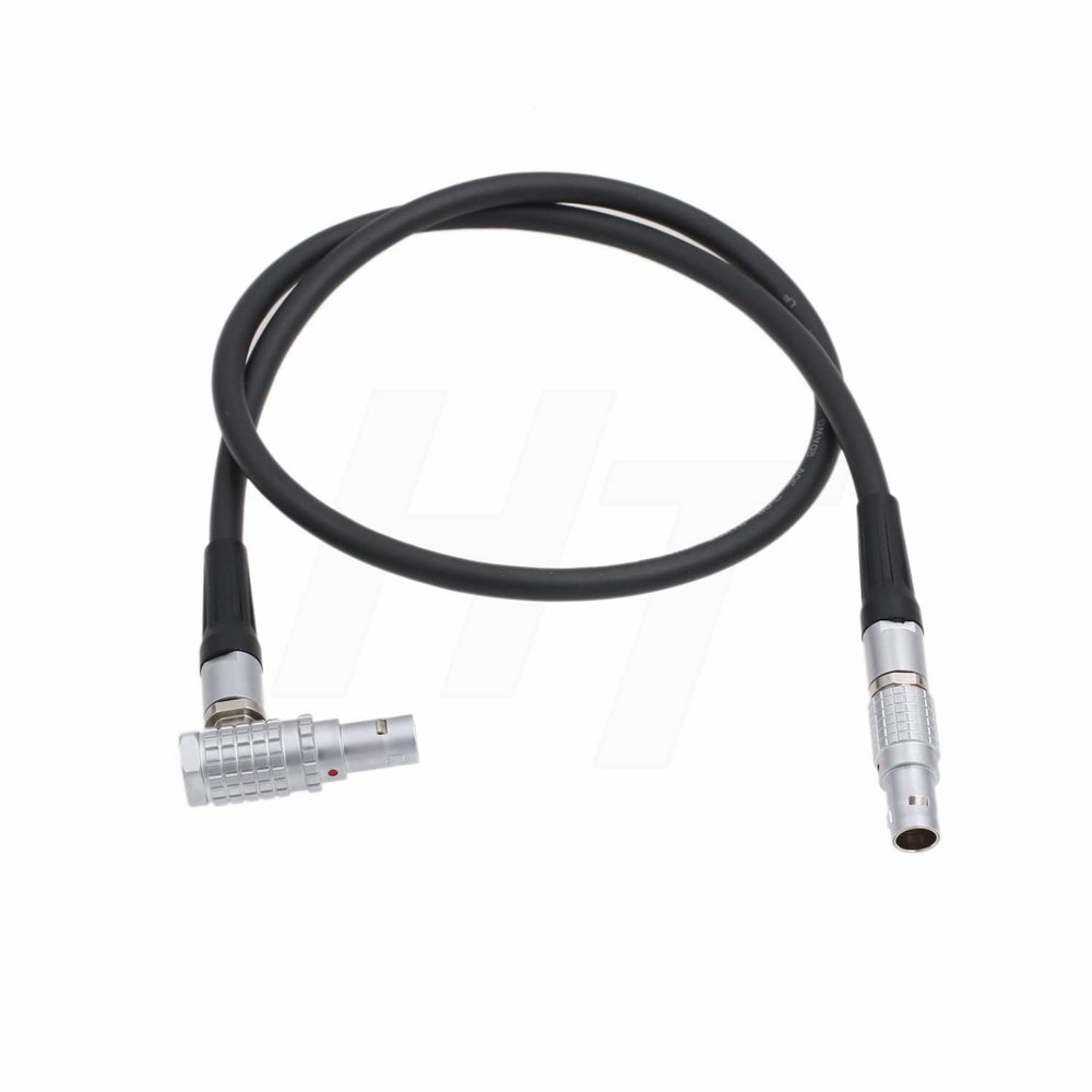 HangTon 12V 0B 2 Pin Right Angle to Straight Power Cable for Alexa Camera, Teradek Bolt Bond, SmallHD 703 Monitor, Z CAM E2 F6 S6 Camera EVF 90cm